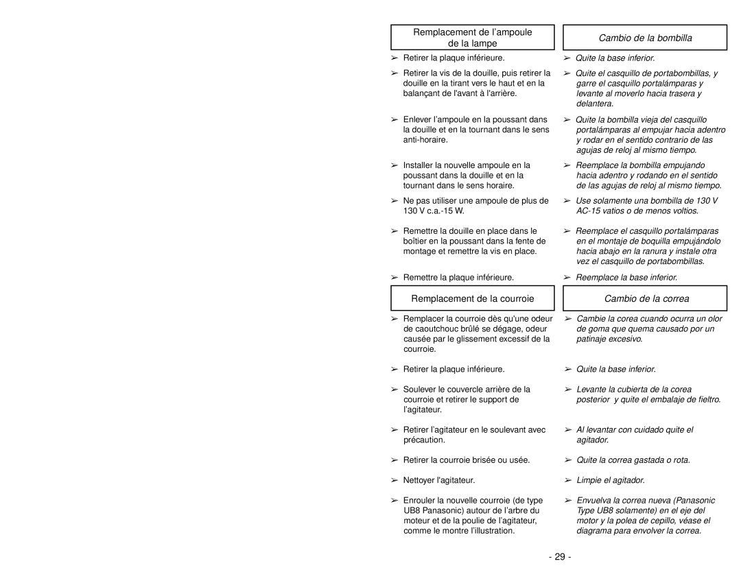 Panasonic MC-UG585 operating instructions Handle Adjustments 