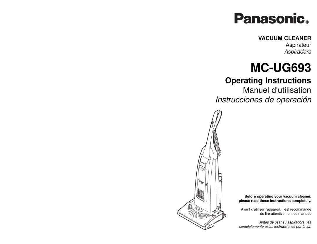 Panasonic MC-UG693 manuel dutilisation 