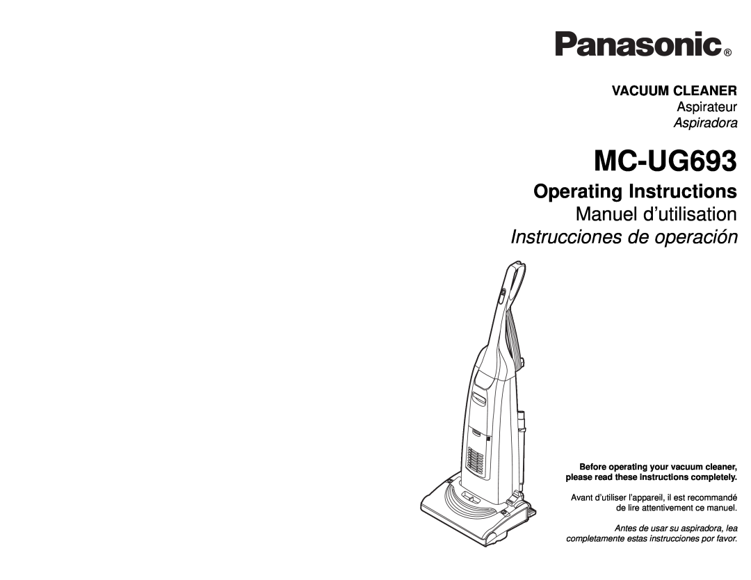 Panasonic MC-UG693 manuel dutilisation Aspirateur, Aspiradora, Vacuum Cleaner 