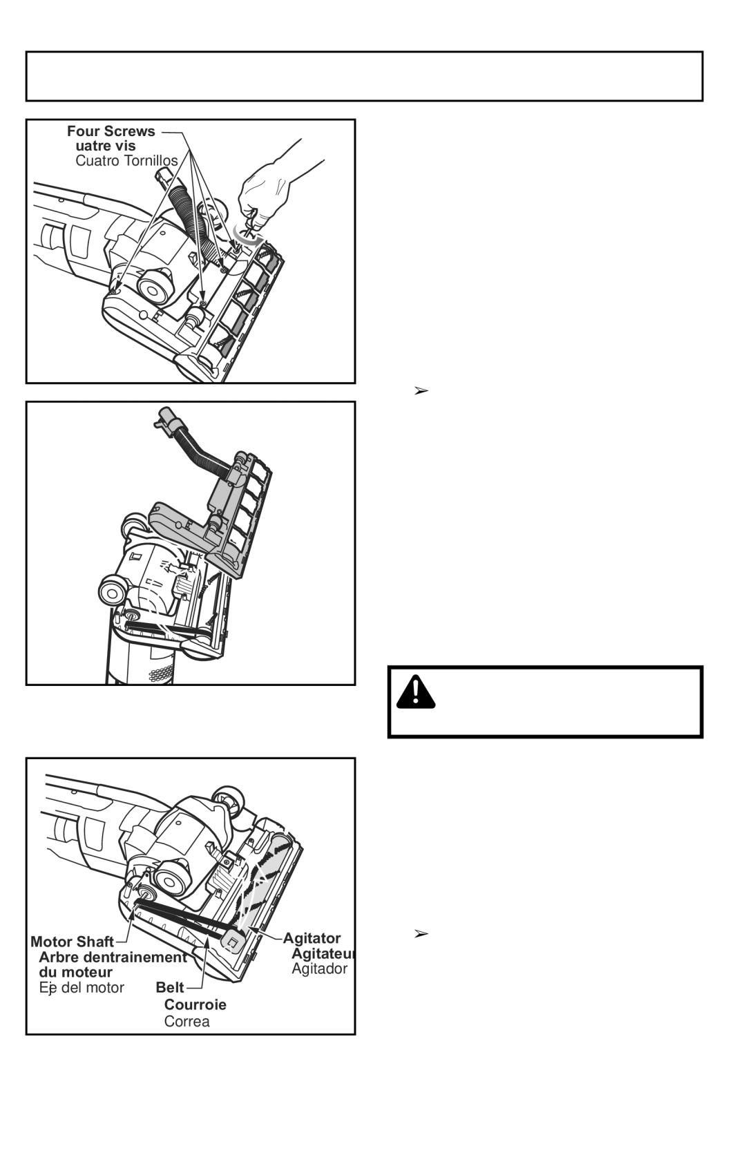 Panasonic MC-UL427 operating instructions Replacing Belt 