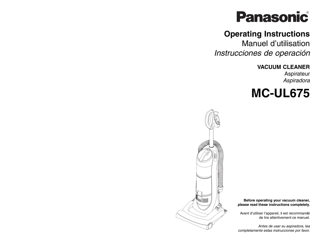 Panasonic MC-UL675 manuel dutilisation 