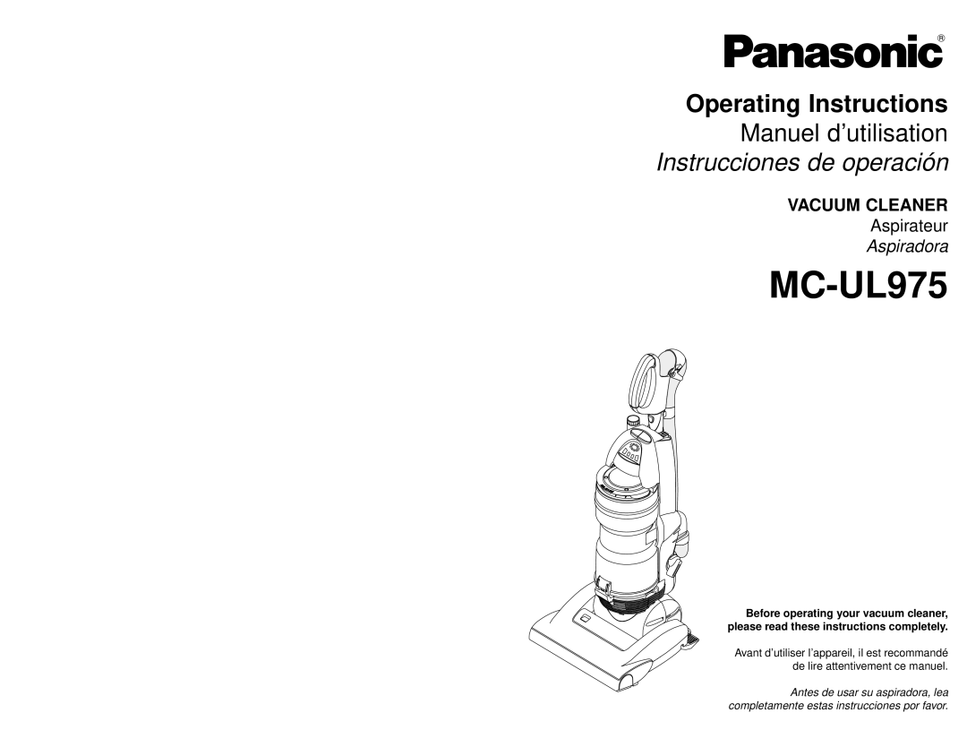 Panasonic MC-UL975 manuel dutilisation 