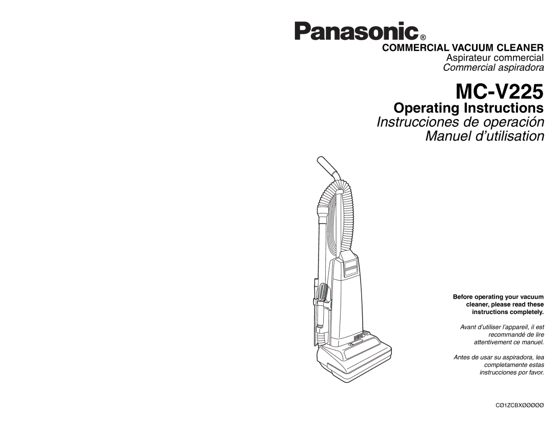 Panasonic MC-V225 manuel dutilisation 