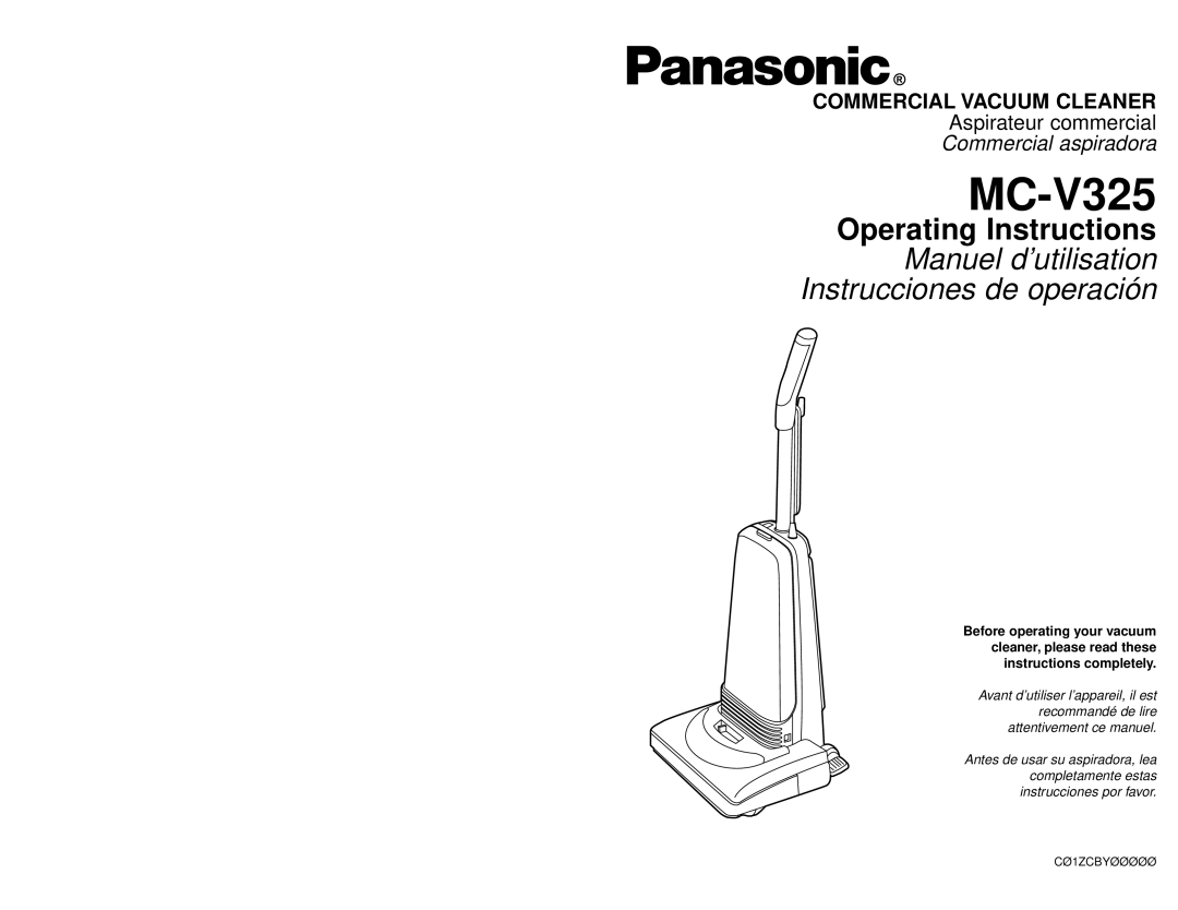 Panasonic MC-V325 manuel dutilisation 