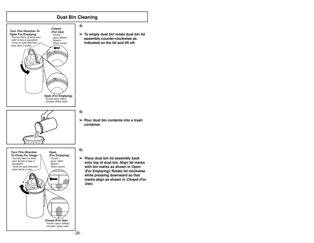 Panasonic MC-V413 manuel dutilisation Turn This Direction 