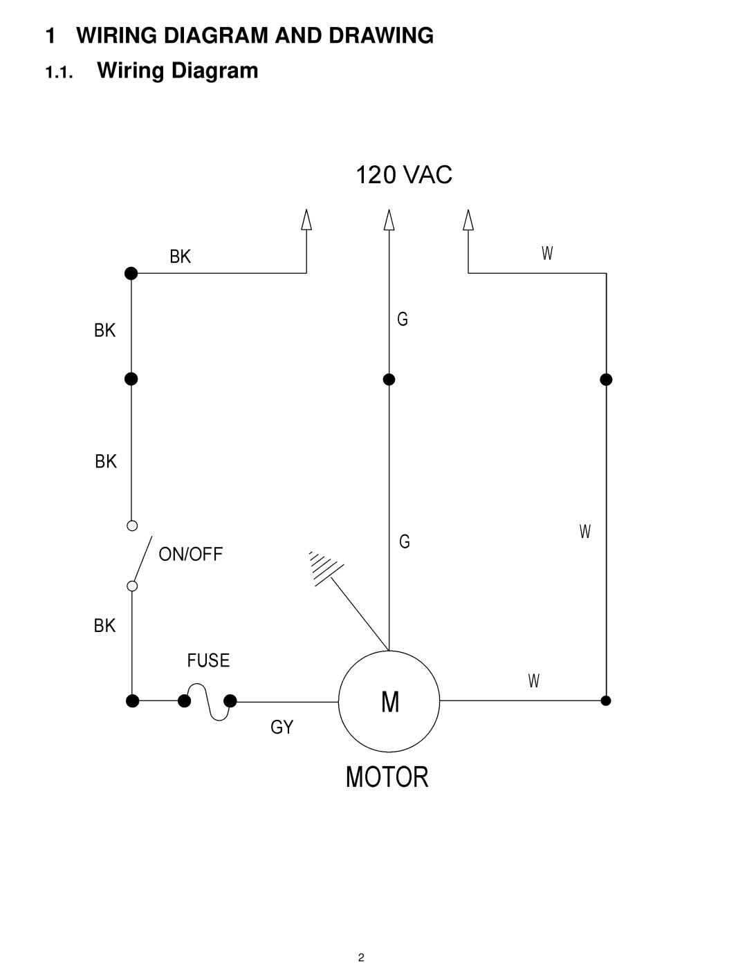 Panasonic mc-v41500 specifications Wiring Diagram and Drawing 