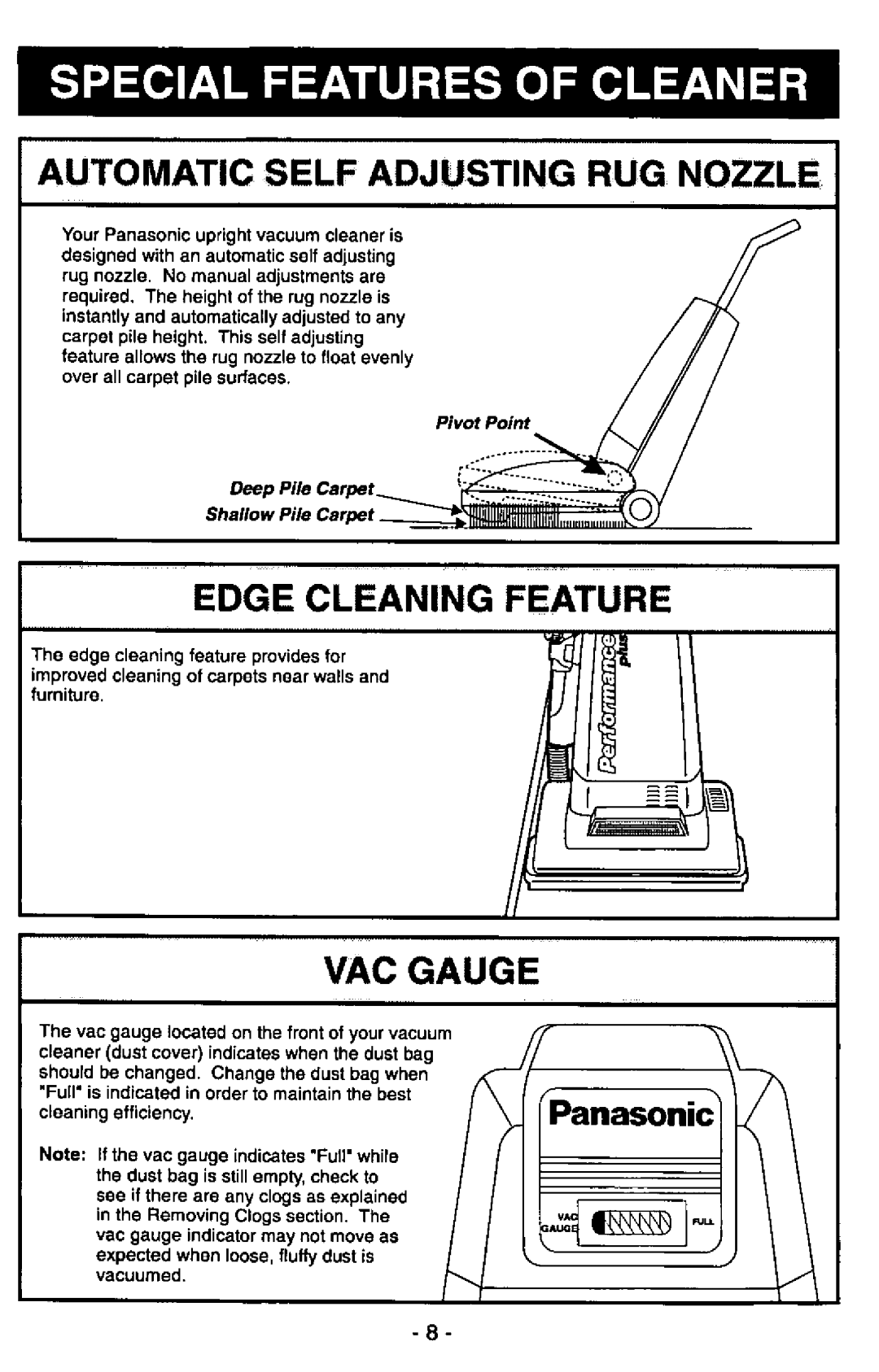 Panasonic MC-V5117 manual 