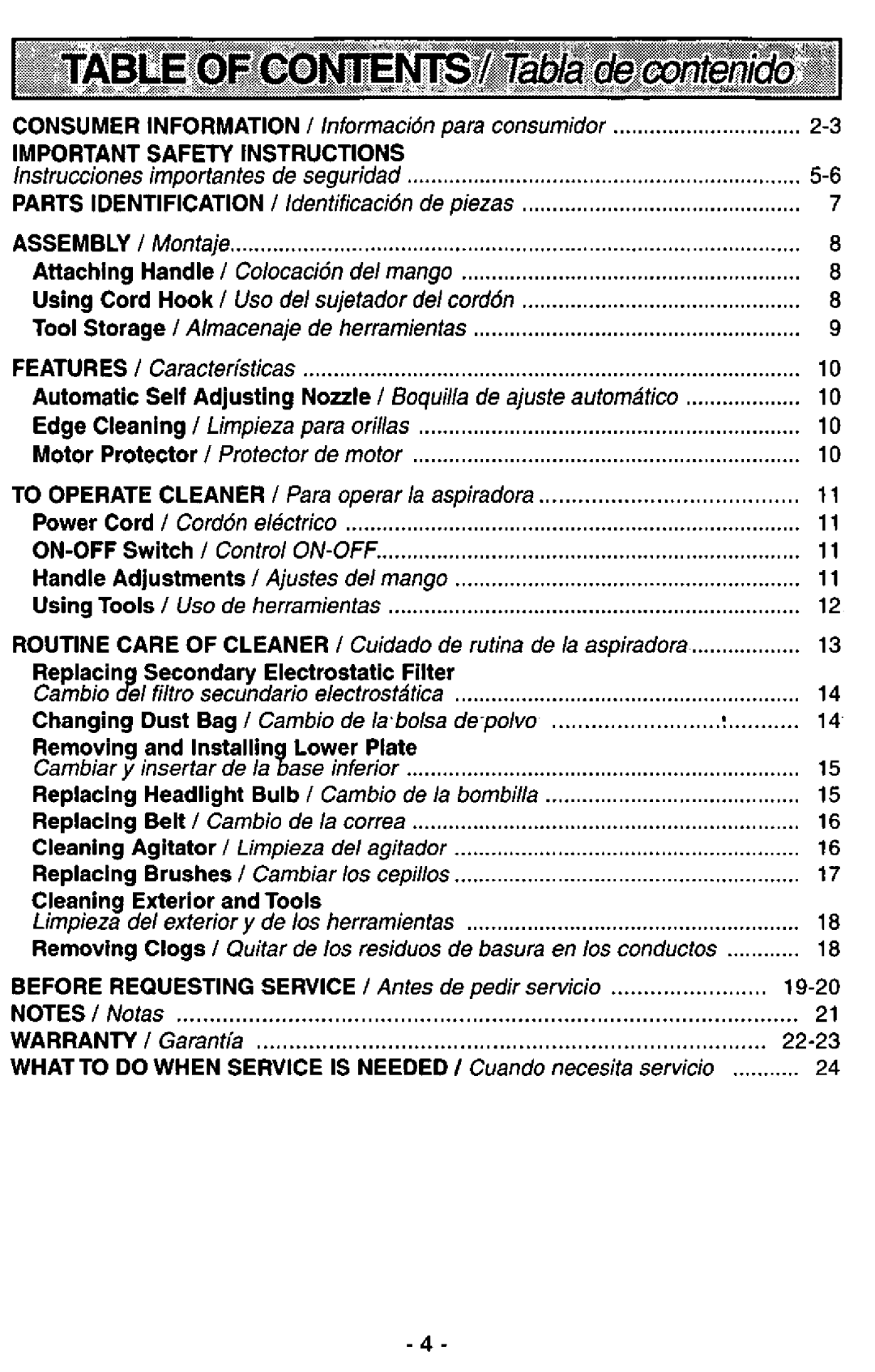 Panasonic MC-V5227 manual 