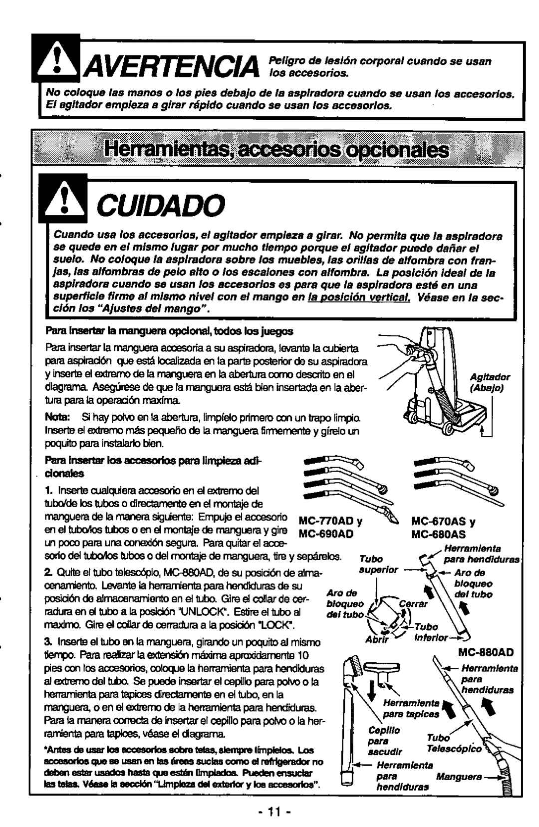 Panasonic MC-V5237 manual 