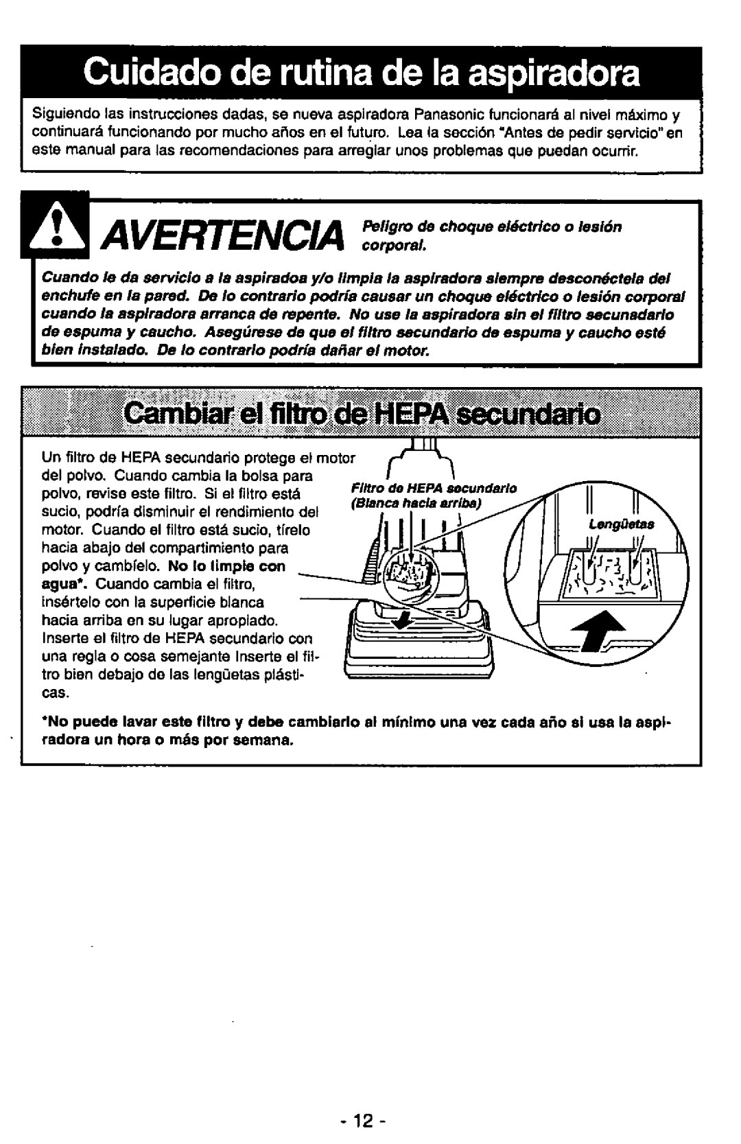 Panasonic MC-V5237 manual 