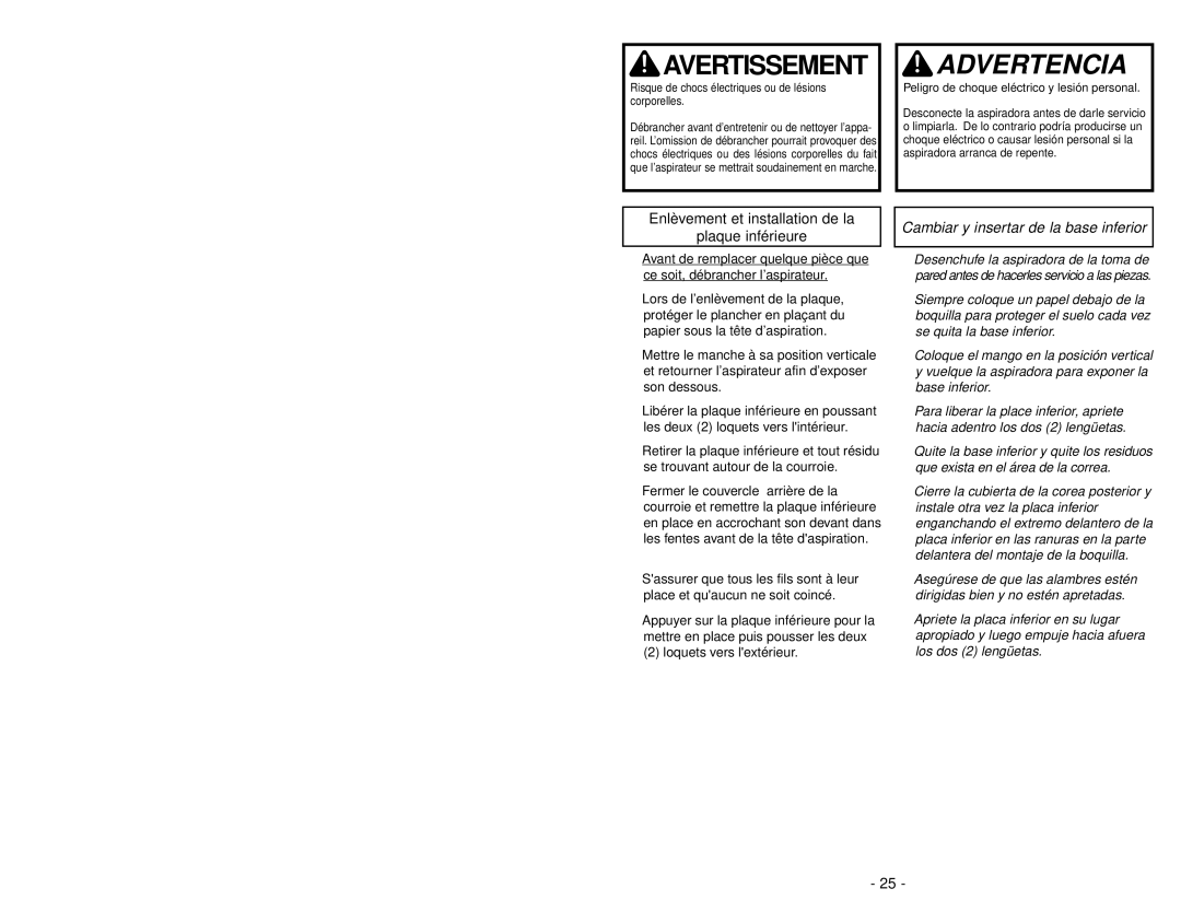 Panasonic MC-V5239 operating instructions Routine Care of Cleaner, Replacing Secondary Hepa Filter, Changing Dust Bag 