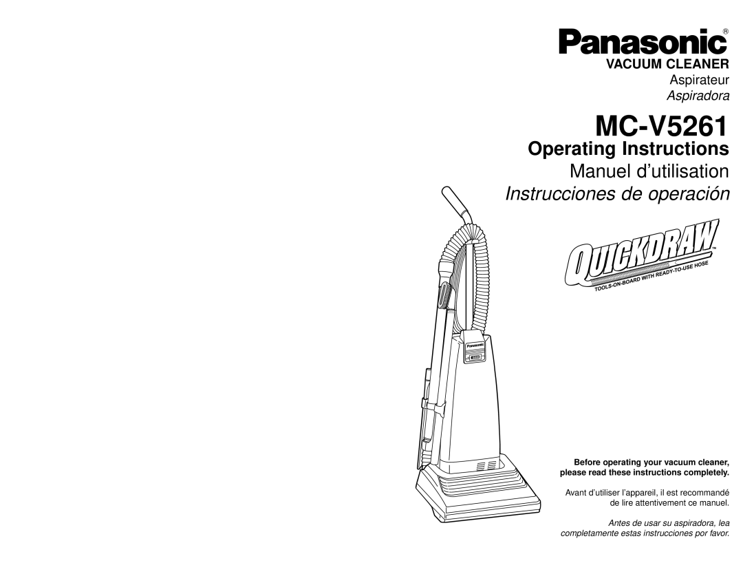 Panasonic MC-V5261 manuel dutilisation 