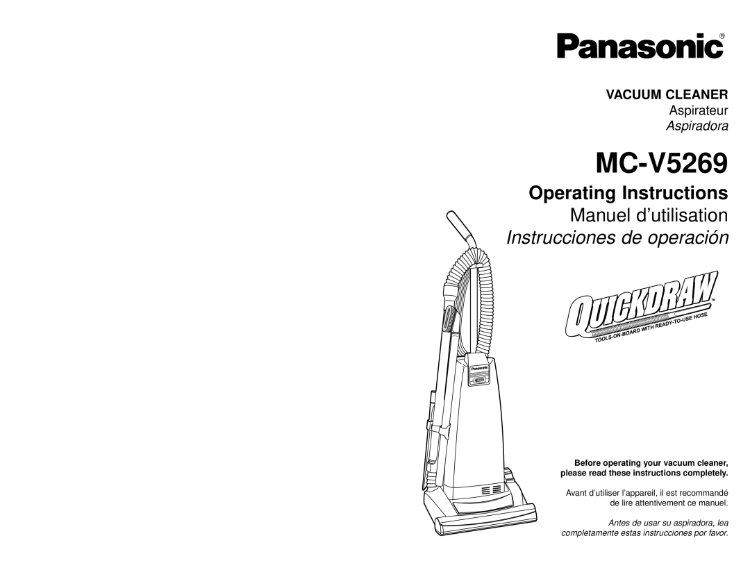 Panasonic MC-V5269 manuel dutilisation 