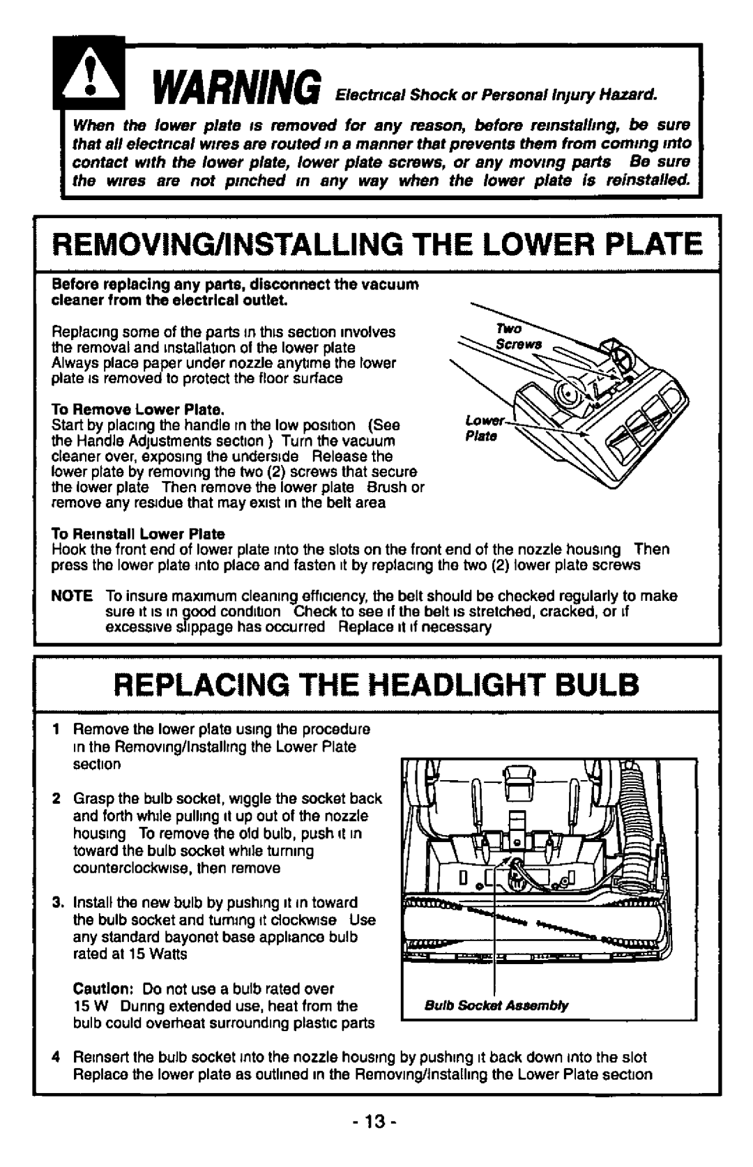 Panasonic MC-V5340 manual 