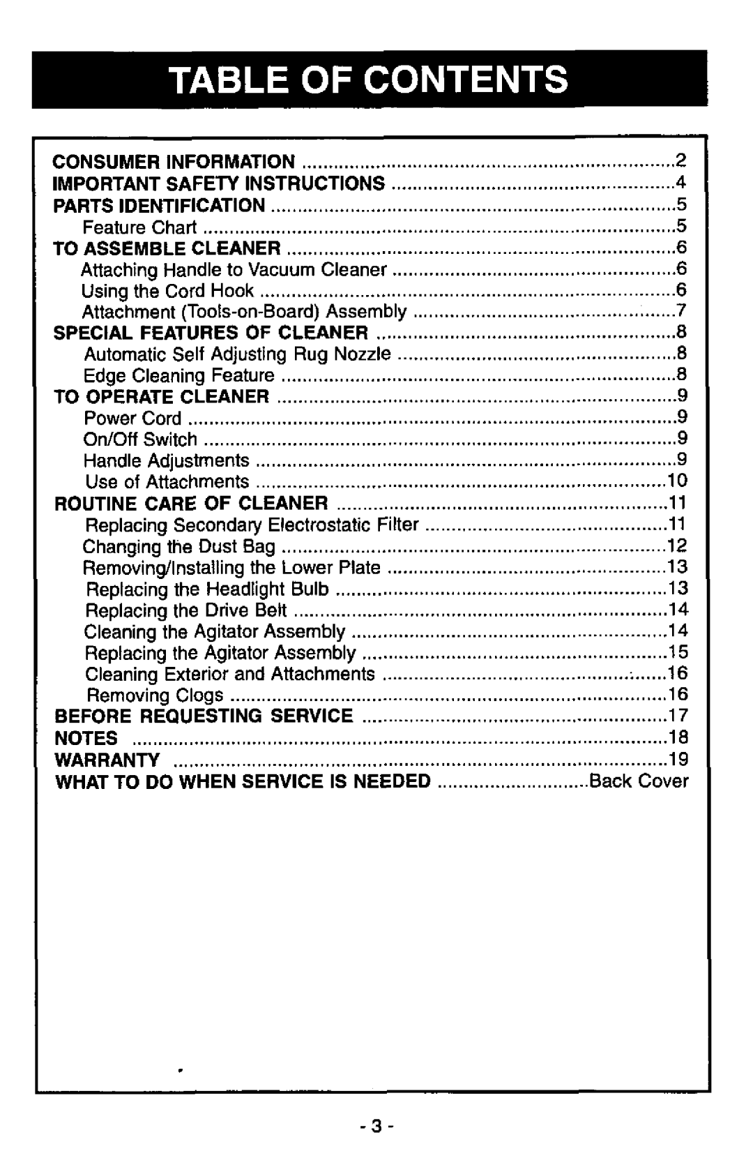 Panasonic MC-V5340 manual 