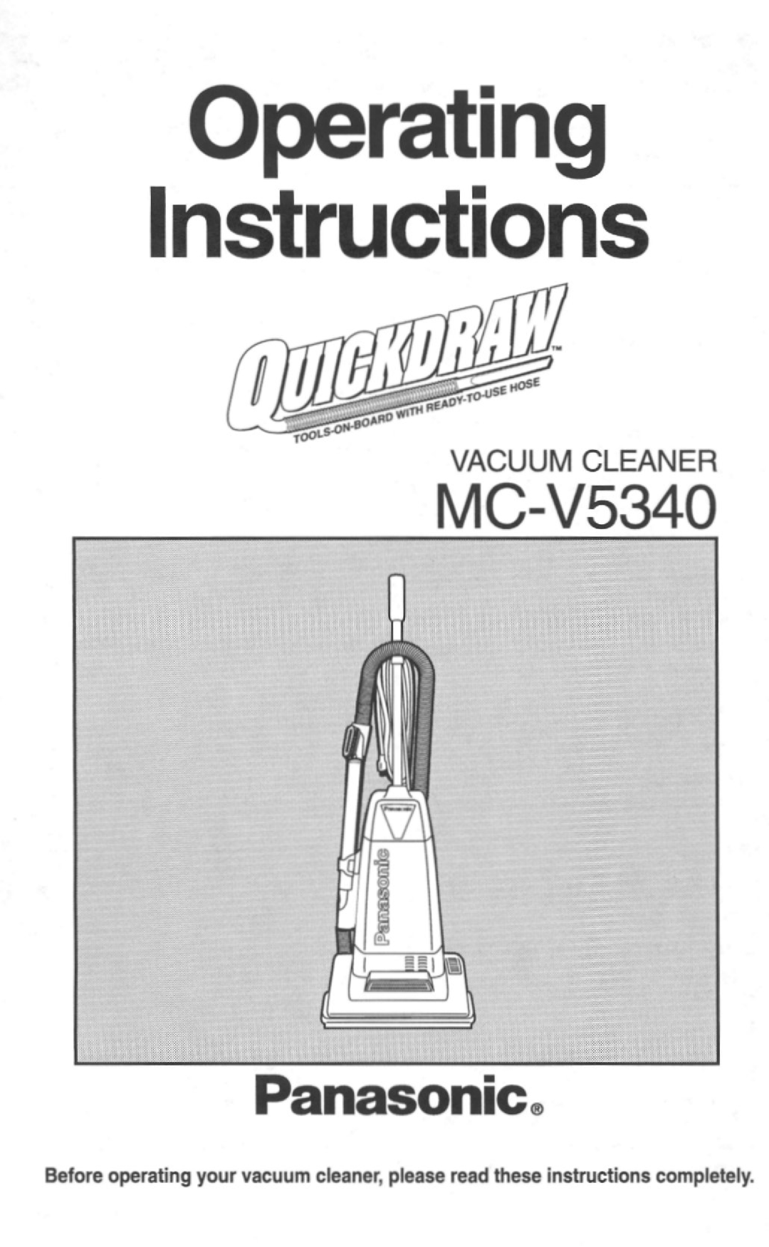Panasonic MC-V5340 manual 