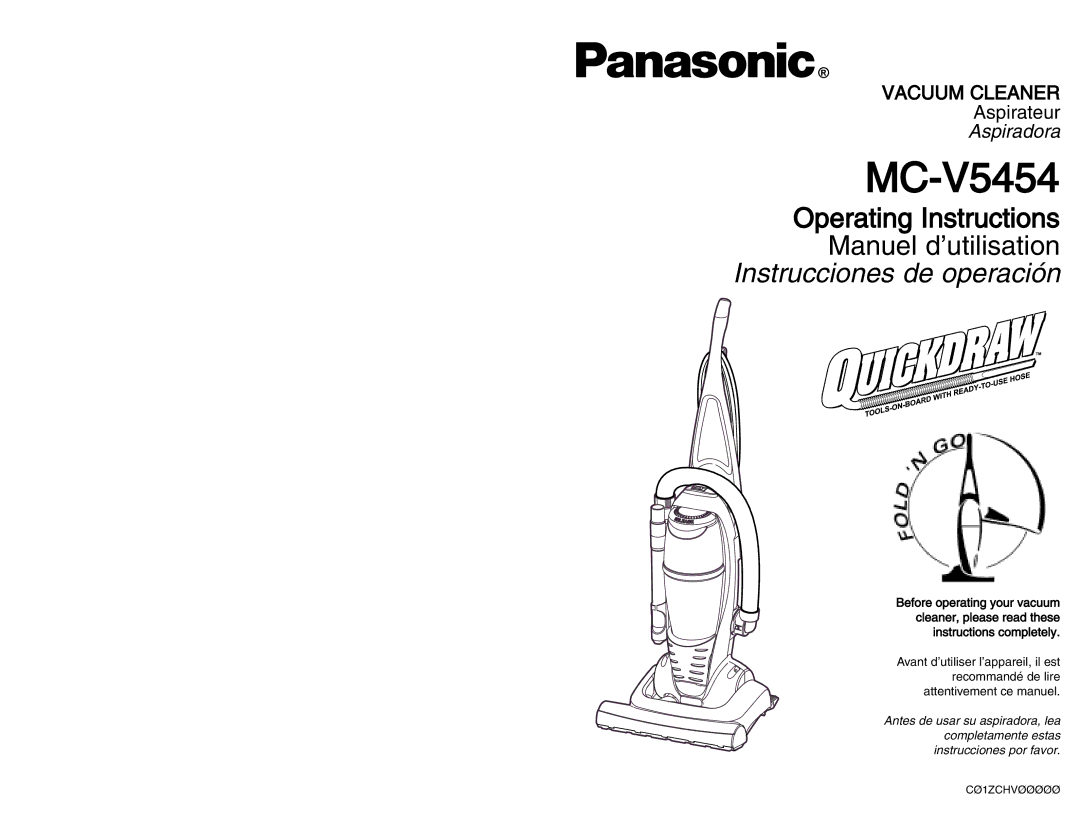 Panasonic MC-V5454 manuel dutilisation 