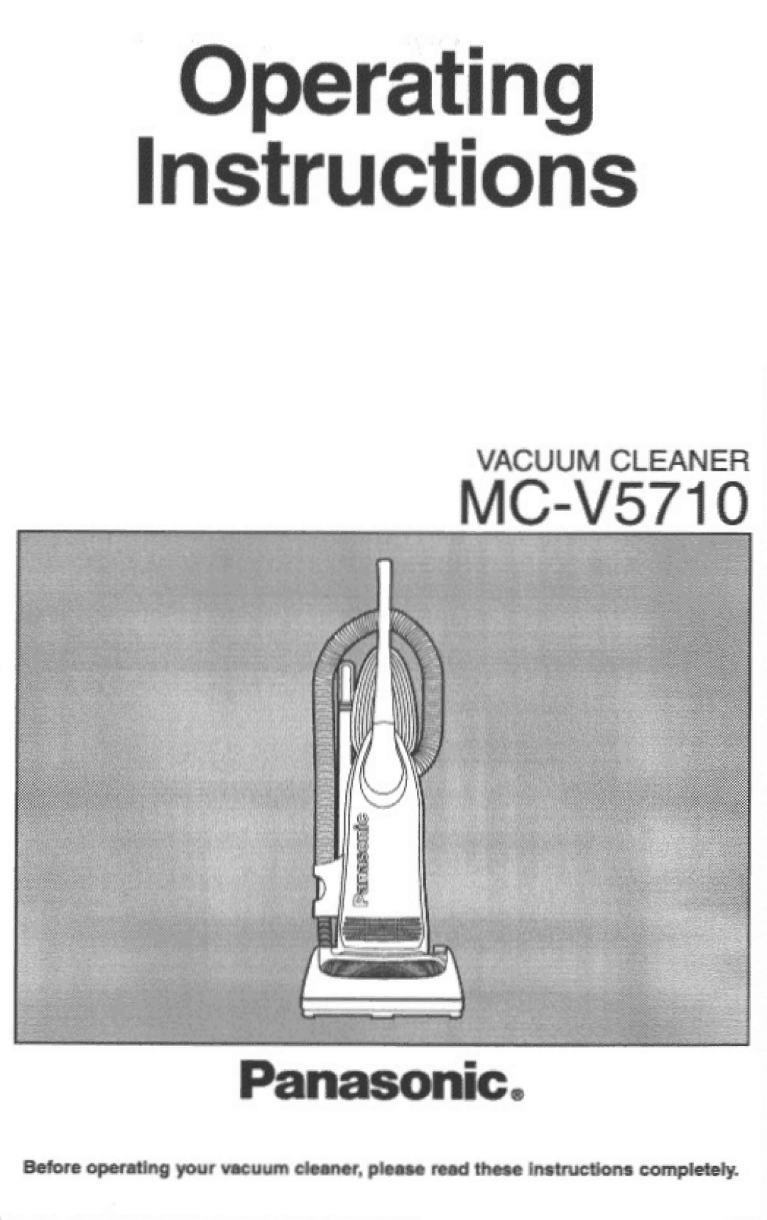 Panasonic MC-V5710 manual 