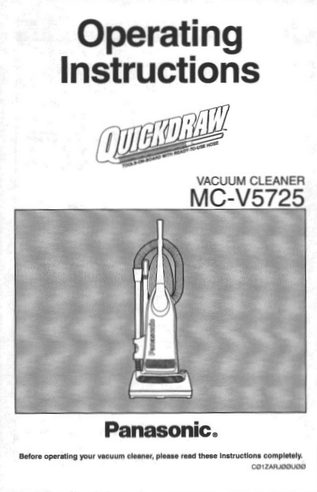 Panasonic MC-V5725 manual 