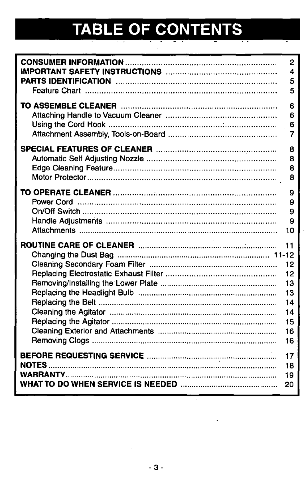 Panasonic MC-V5725 manual 