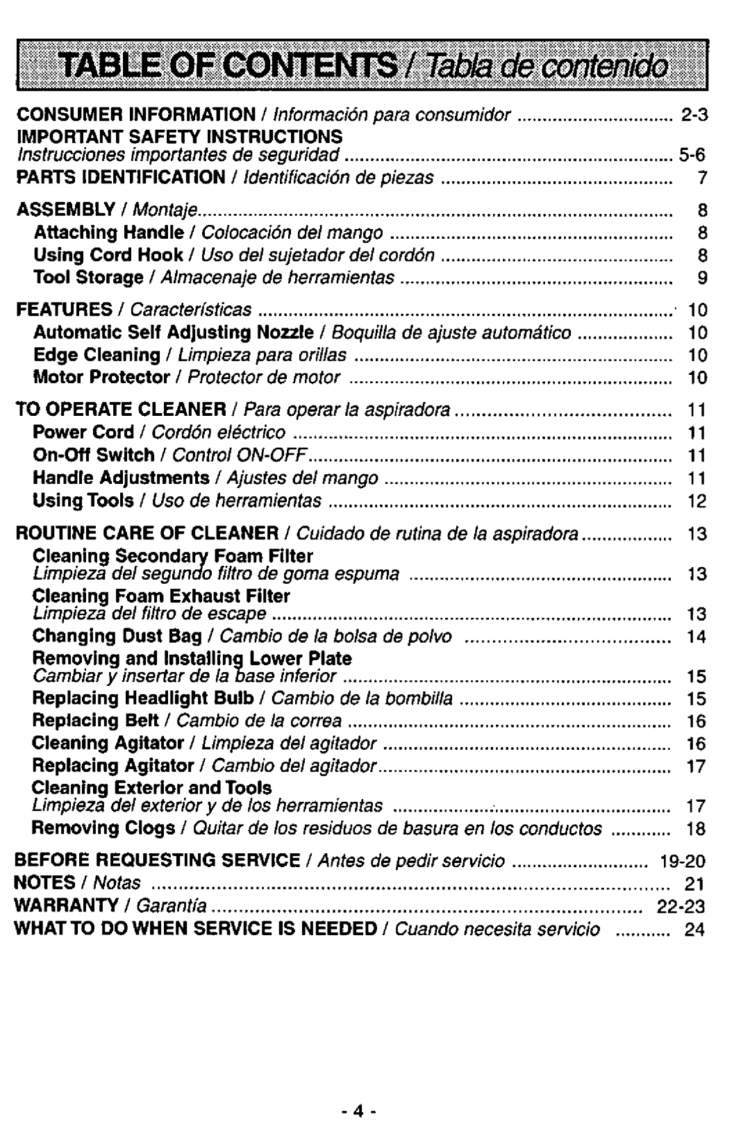 Panasonic MC-V5726 manual 