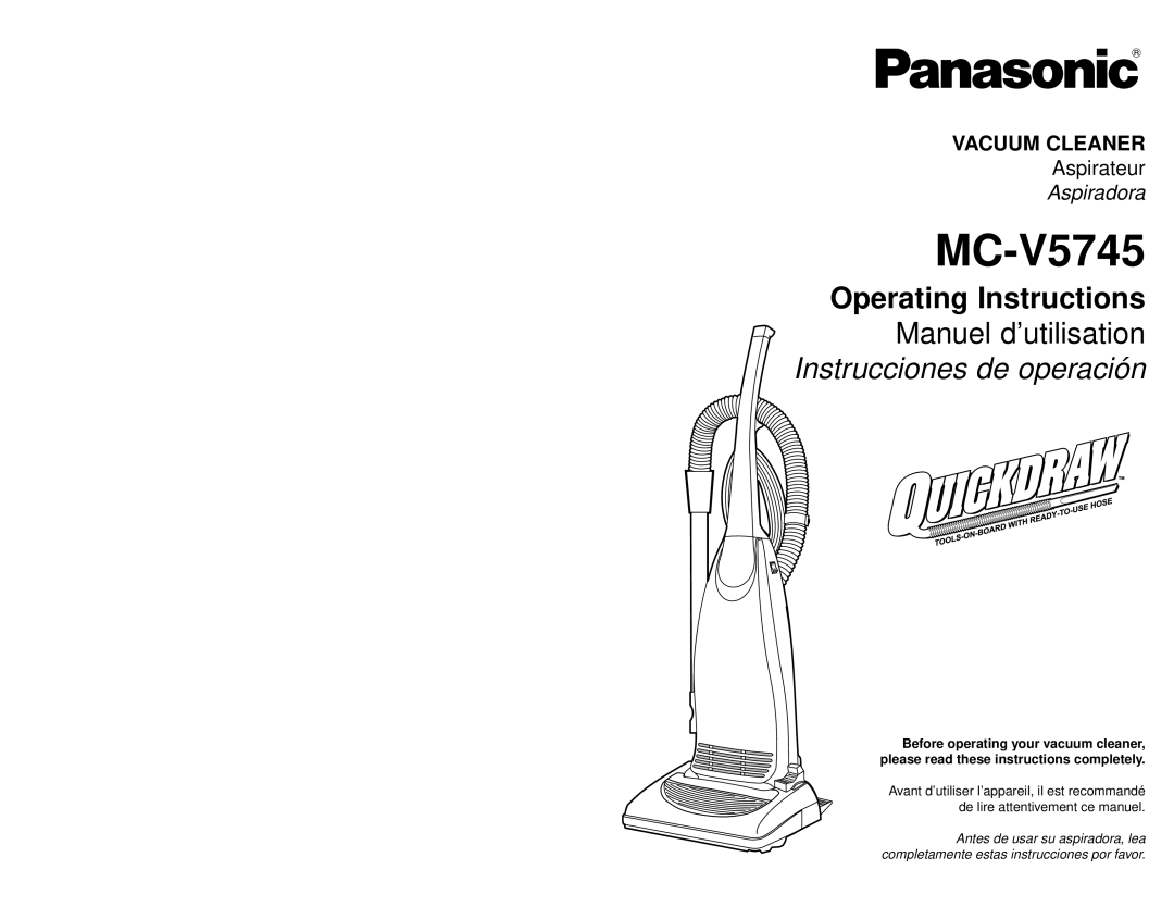 Panasonic MC-V5745 manuel dutilisation 