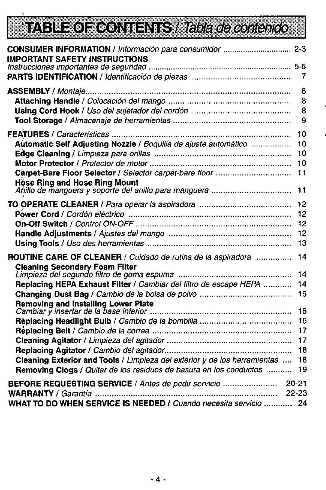 Panasonic MC-V5746 manual 