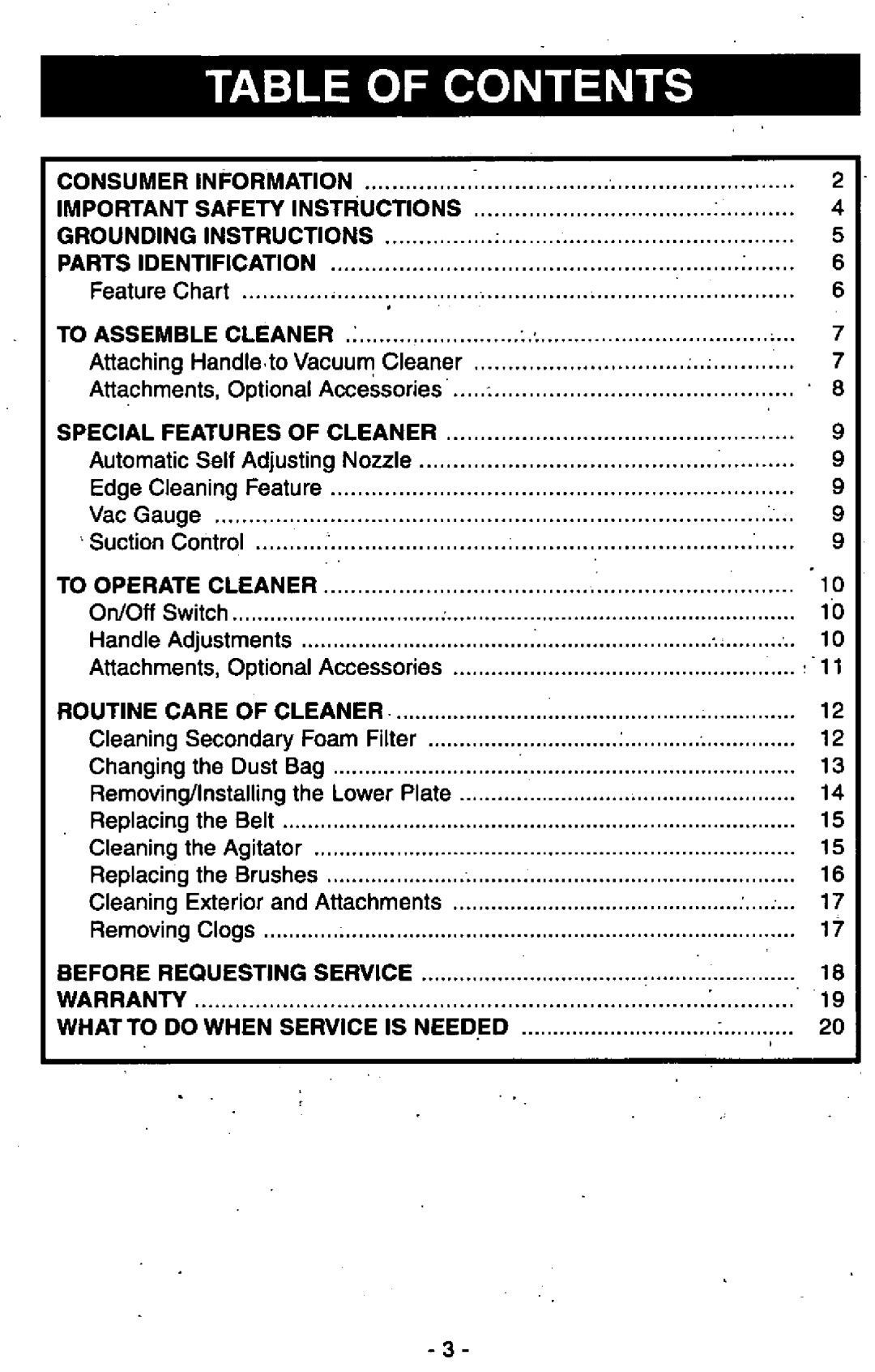 Panasonic MC-V6602 manual 