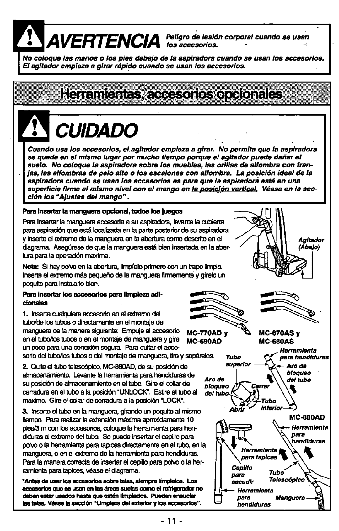 Panasonic MC-V6602 manual 