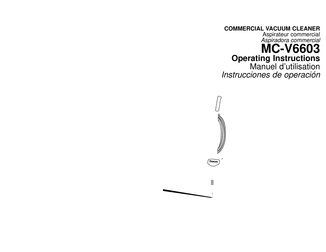 Panasonic MC-V6603 operating instructions Consumer Information 