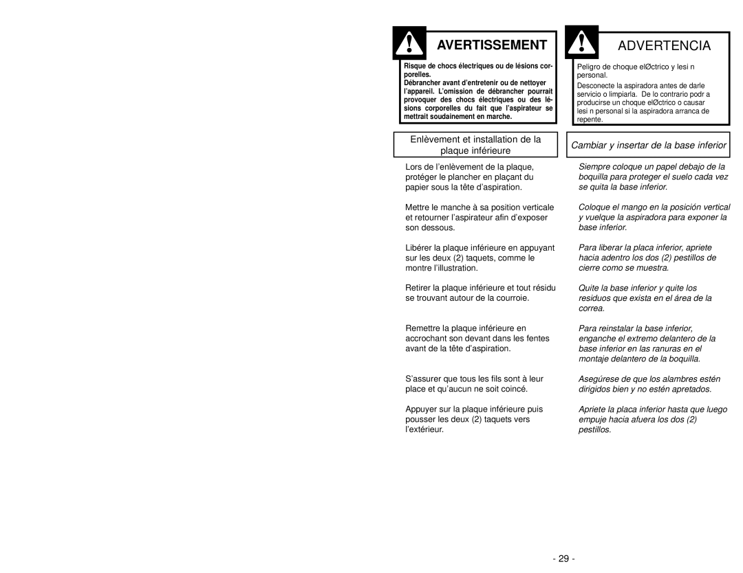 Panasonic MC-V6603 operating instructions Power Cord ON-OFF Switch, Handle Adjustments 