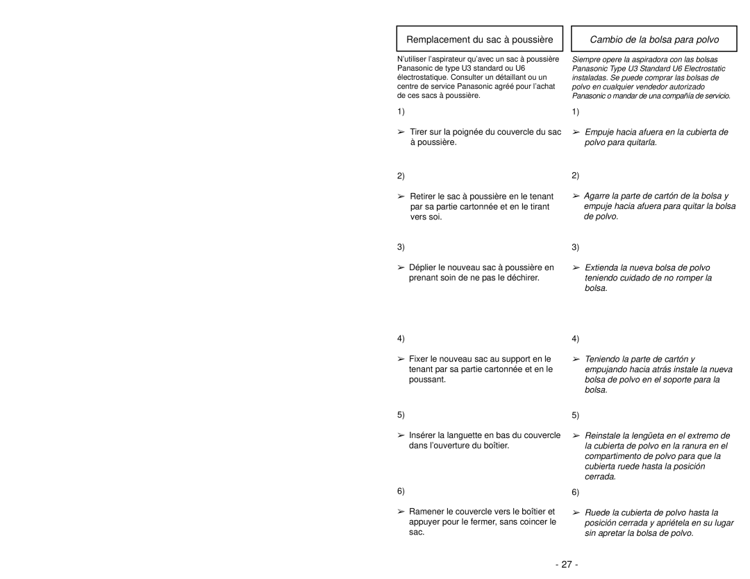 Panasonic MC-V6603 operating instructions Using Tools Optional Accessories, To USE Tools 