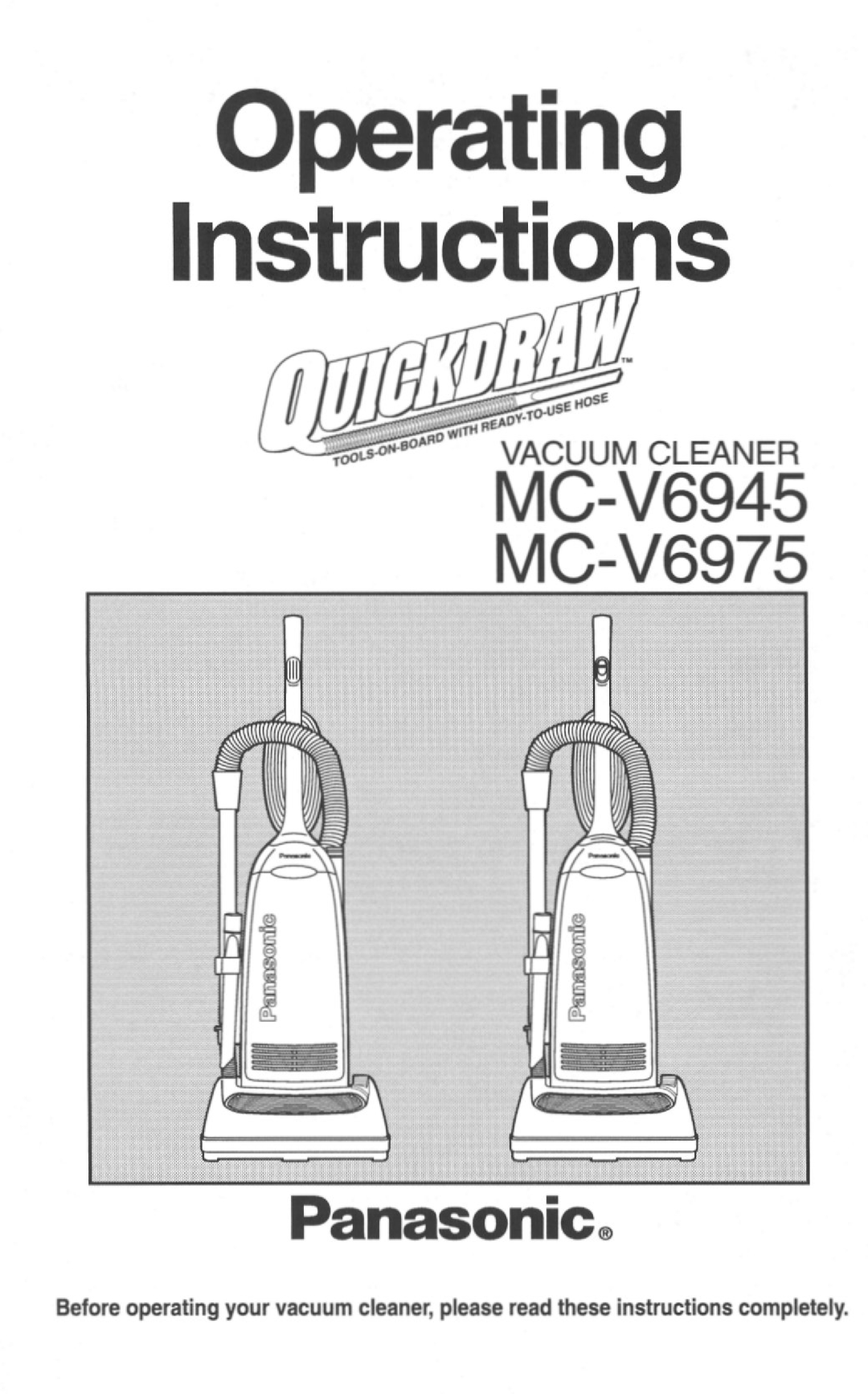 Panasonic MC-V6975, MC-V6945 manual 