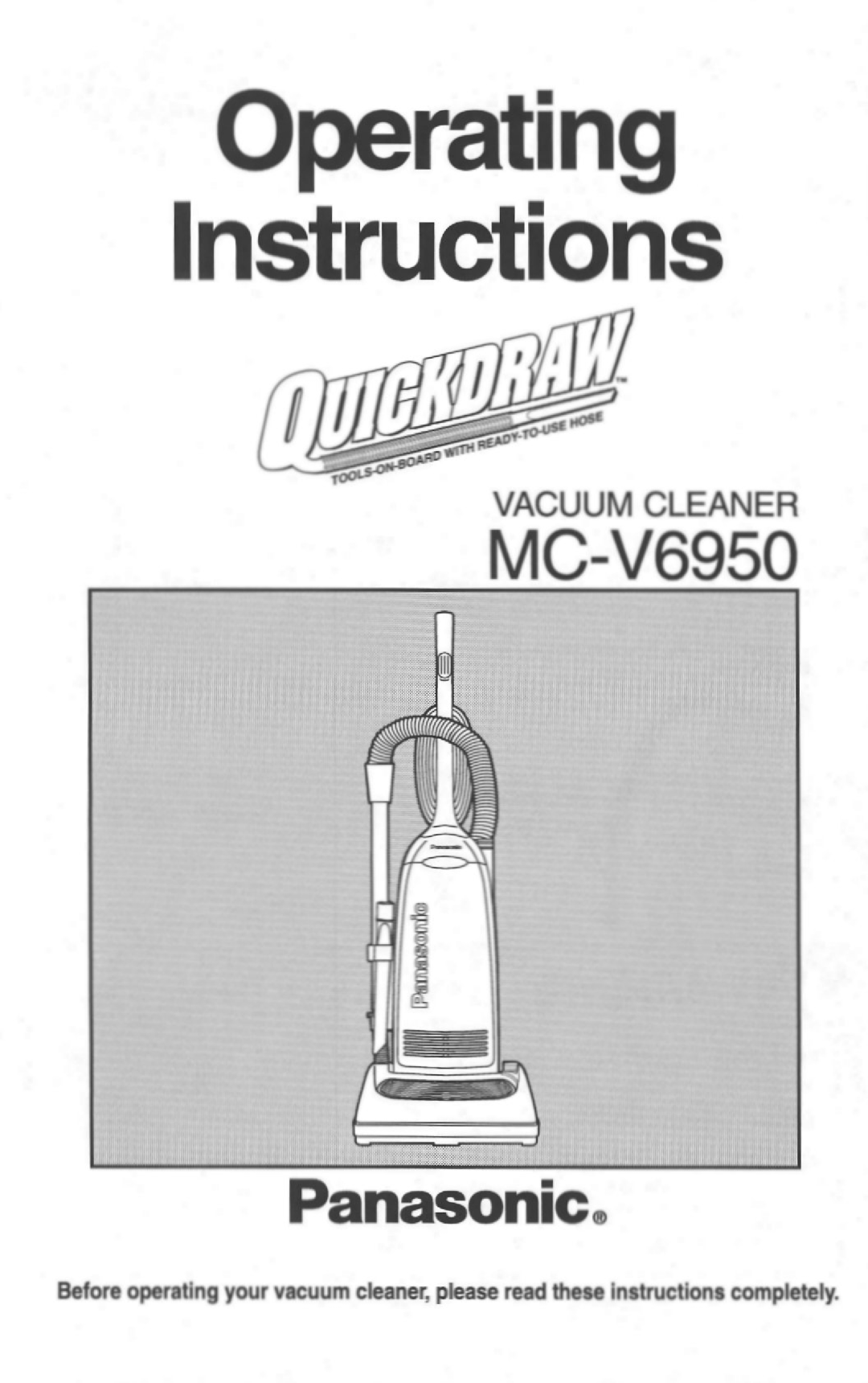 Panasonic MC-V6950 manual 