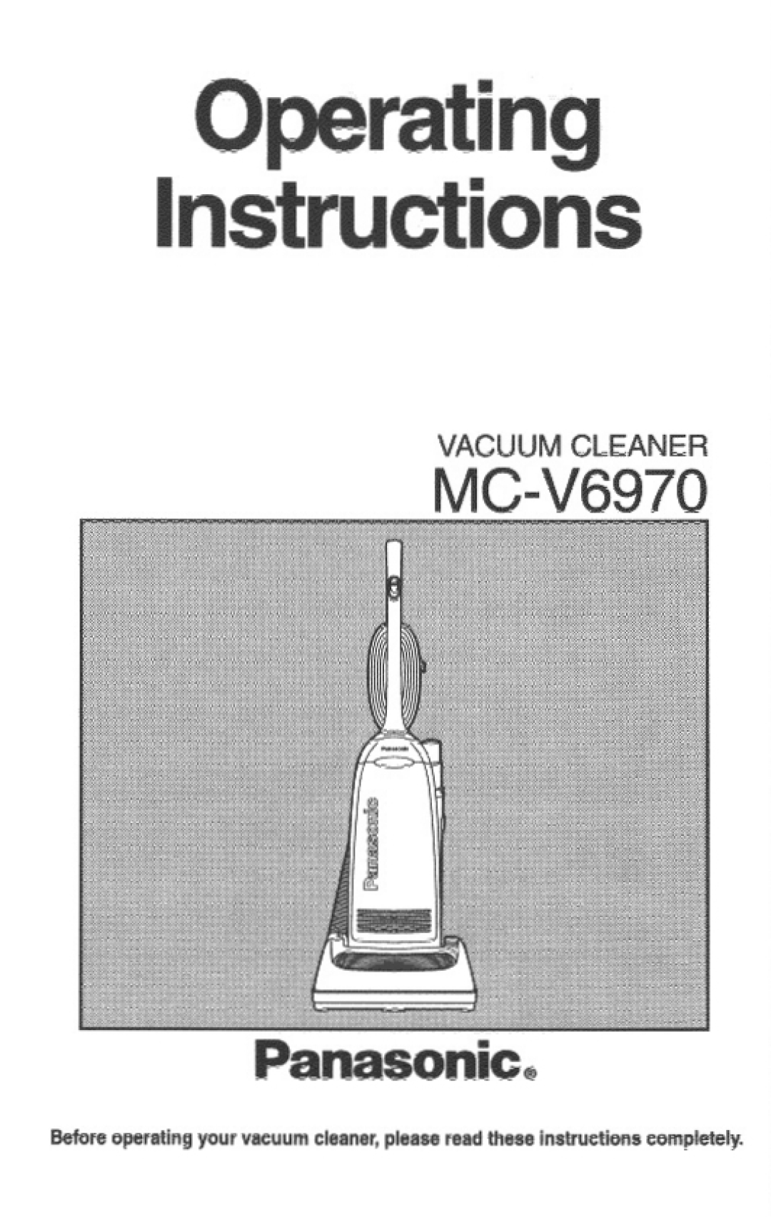 Panasonic MC-V6970 manual 