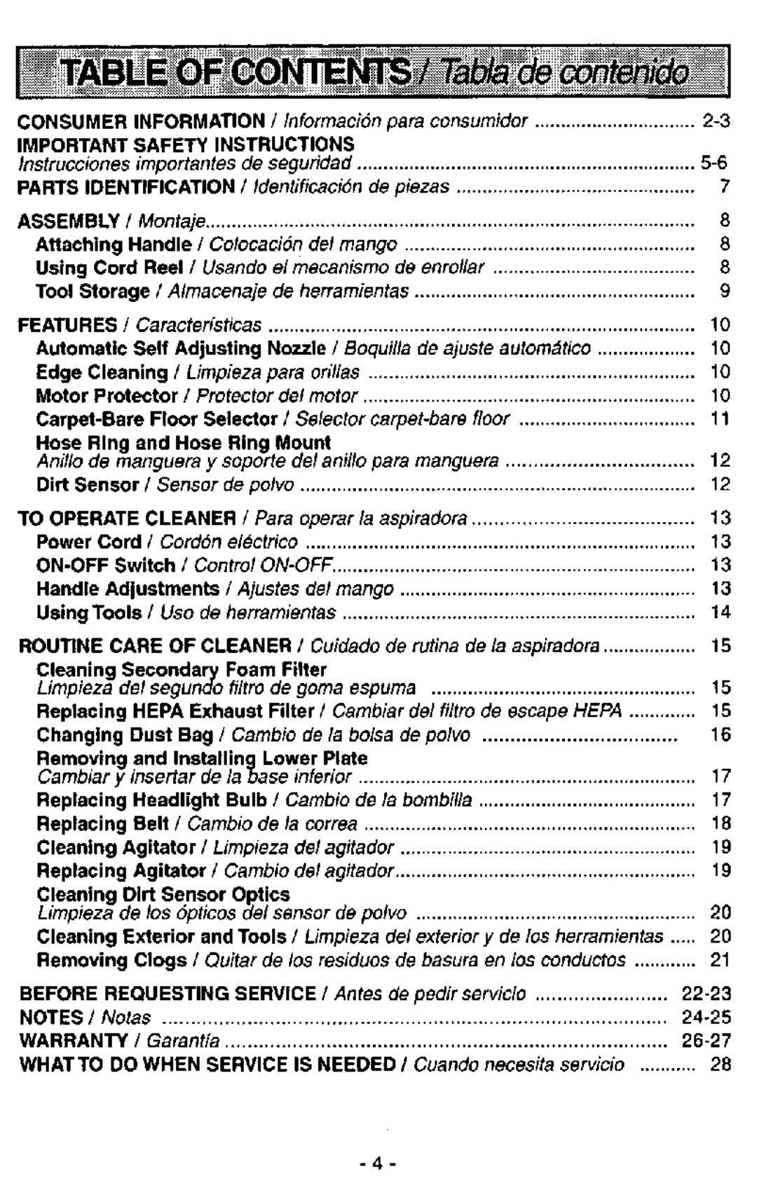 Panasonic MC-V7341 manual 