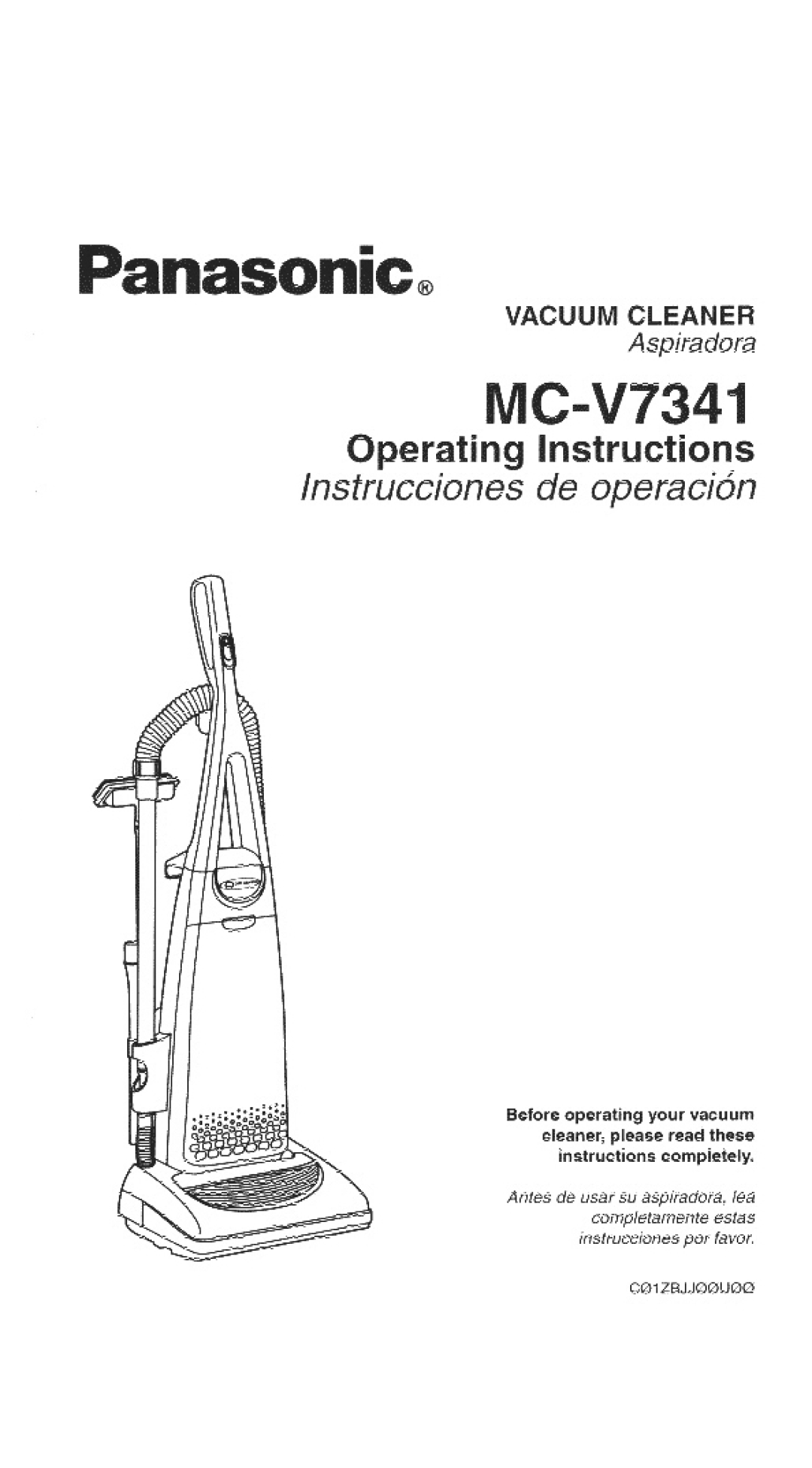 Panasonic MC-V7341 manual 