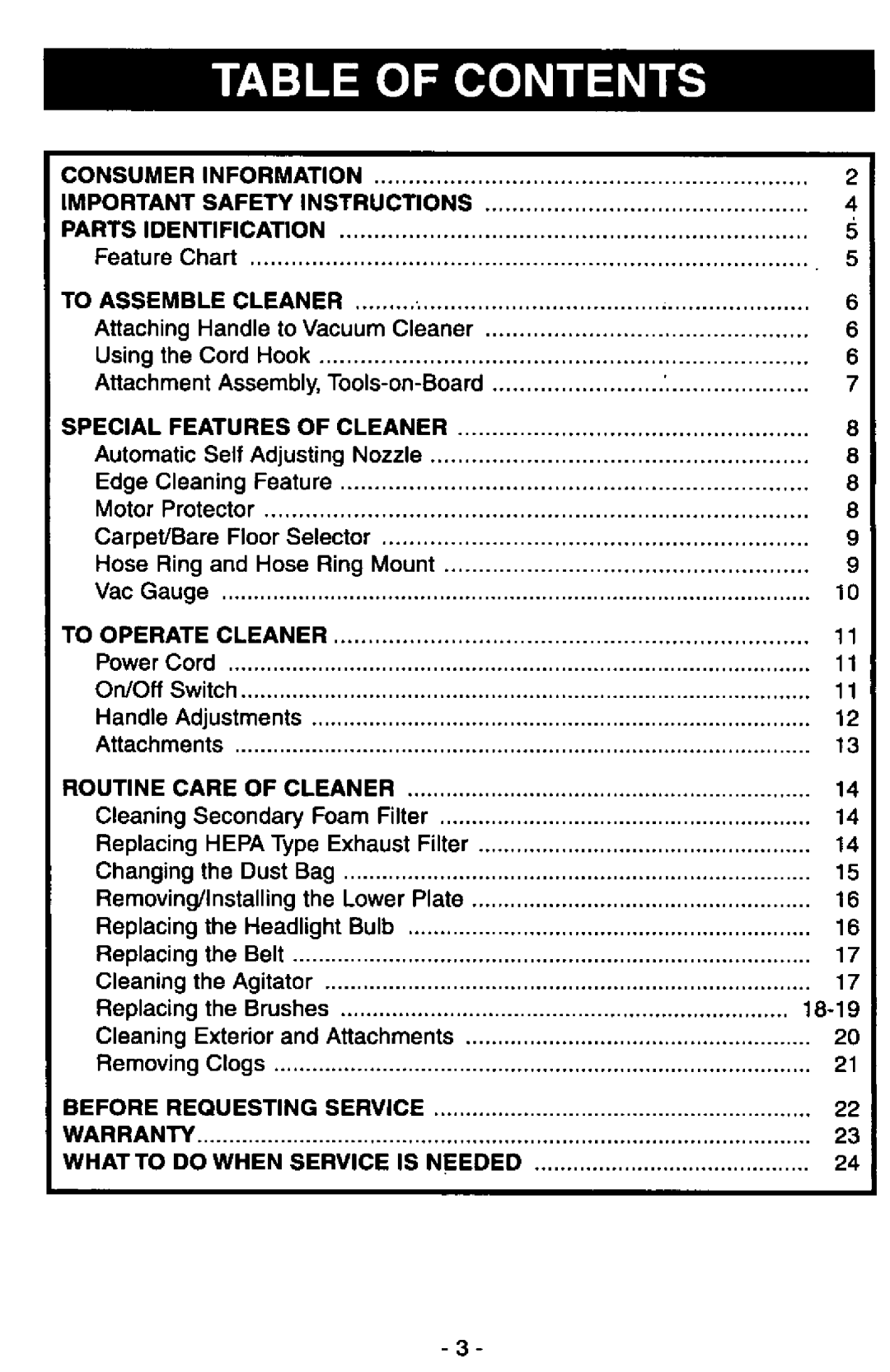 Panasonic MC-V7347 manual 