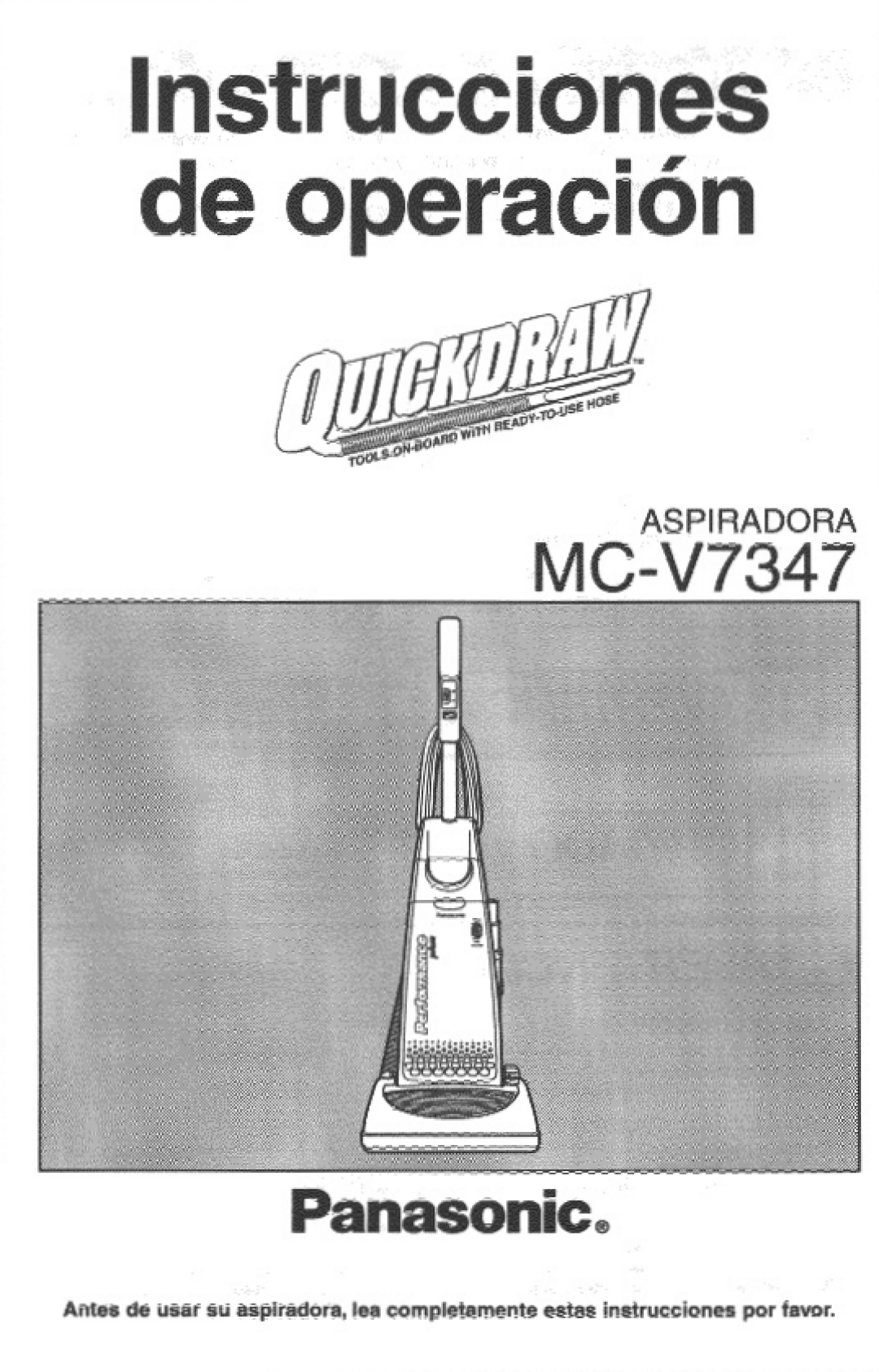 Panasonic MC-V7347 manual 