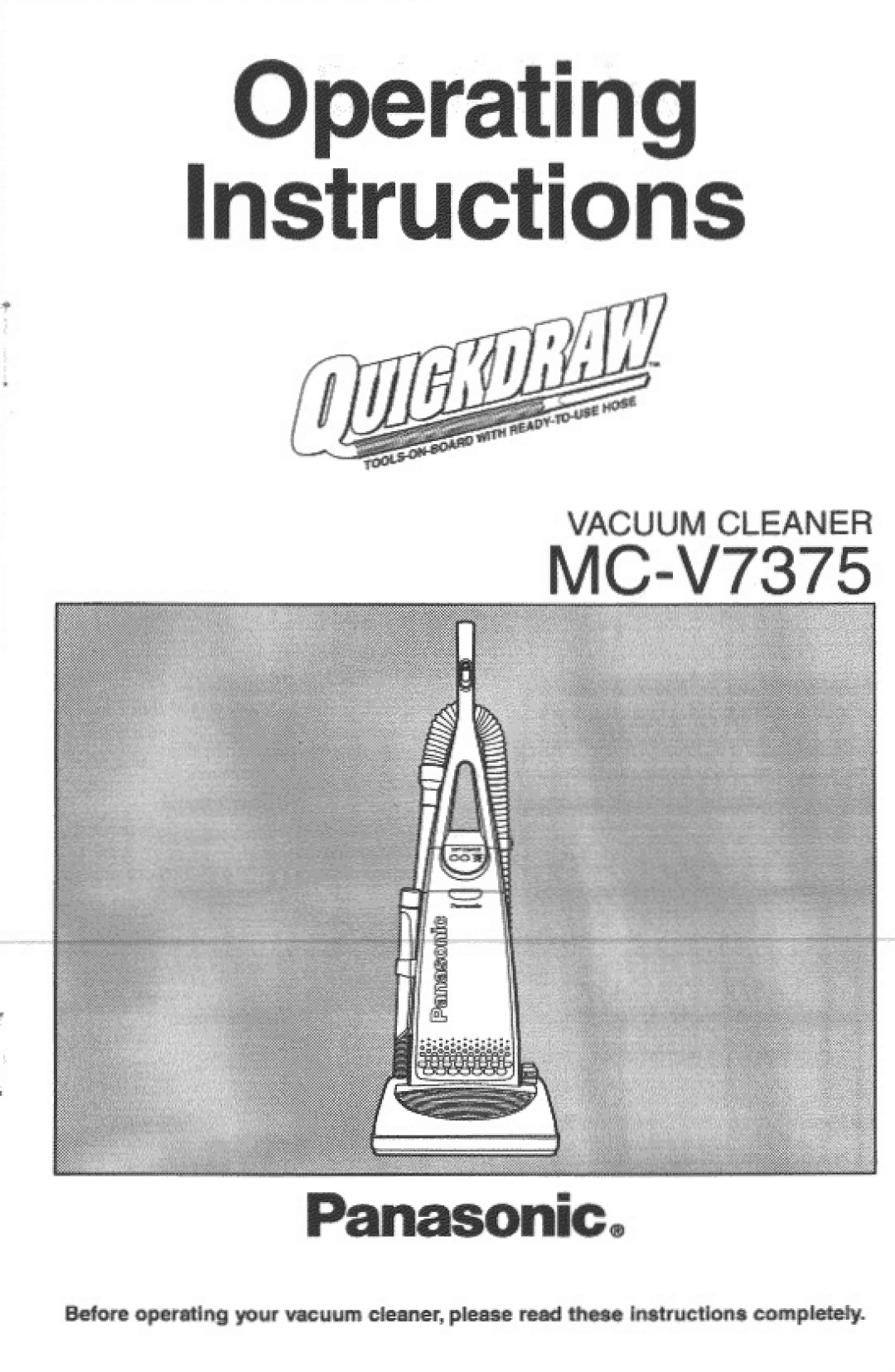 Panasonic MC-V7375 manual 