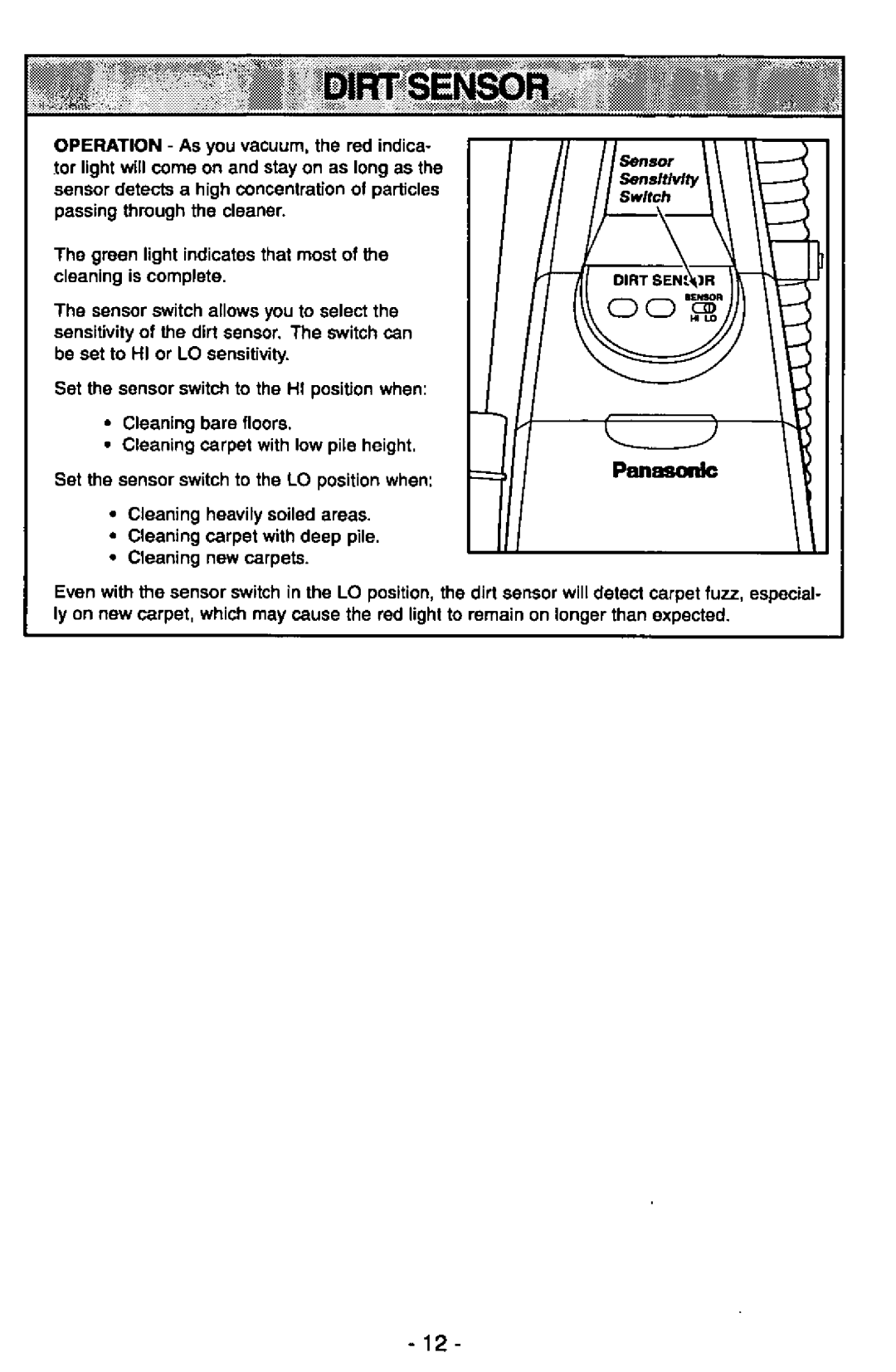 Panasonic MC-V7375 manual 