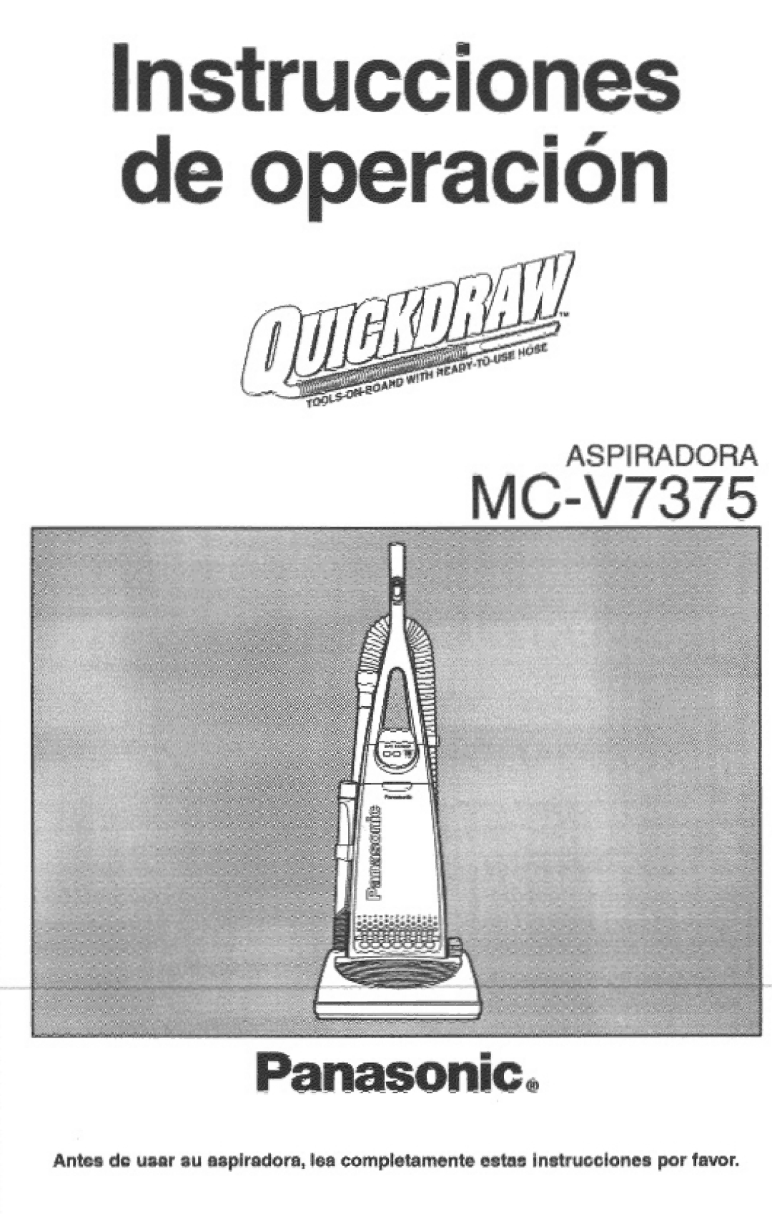 Panasonic MC-V7375 manual 