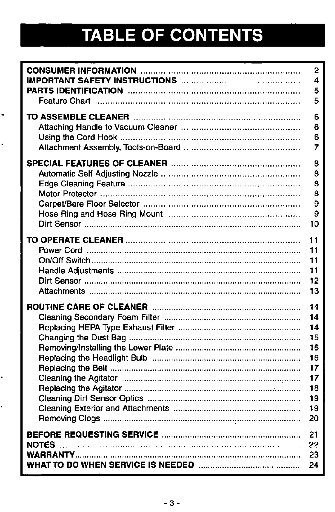 Panasonic MC-V7375 manual 