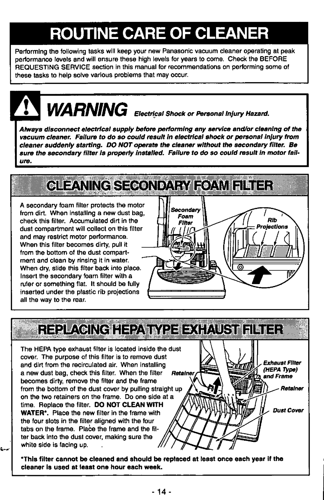 Panasonic MC-V7377 manual 