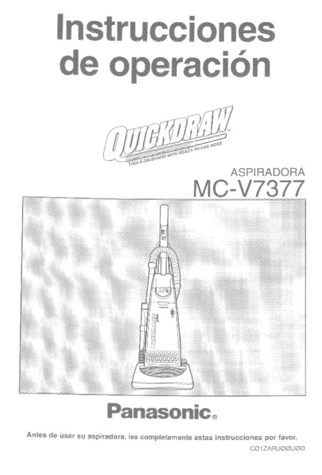 Panasonic MC-V7377 manual 