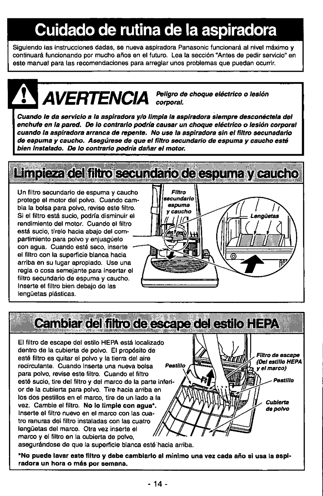 Panasonic MC-V7377 manual 