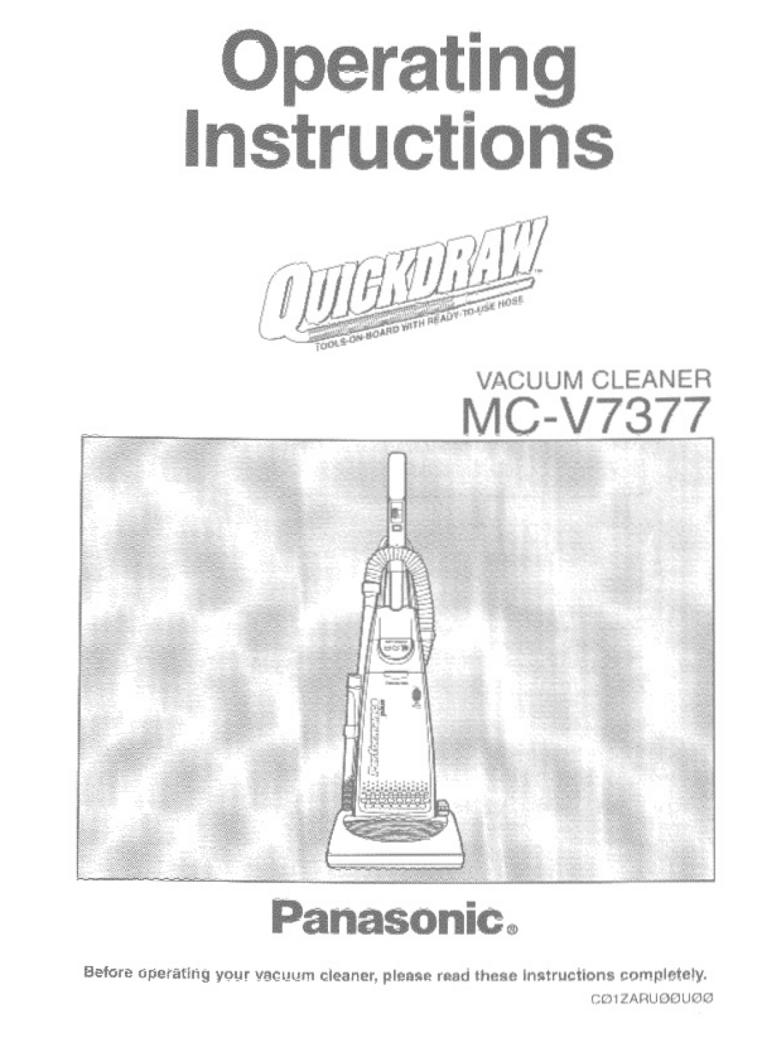 Panasonic MC-V7377 manual 