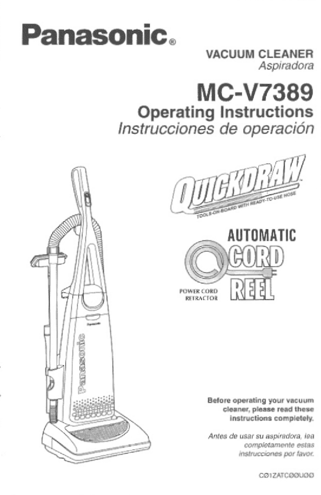 Panasonic MC-V7389 manual 