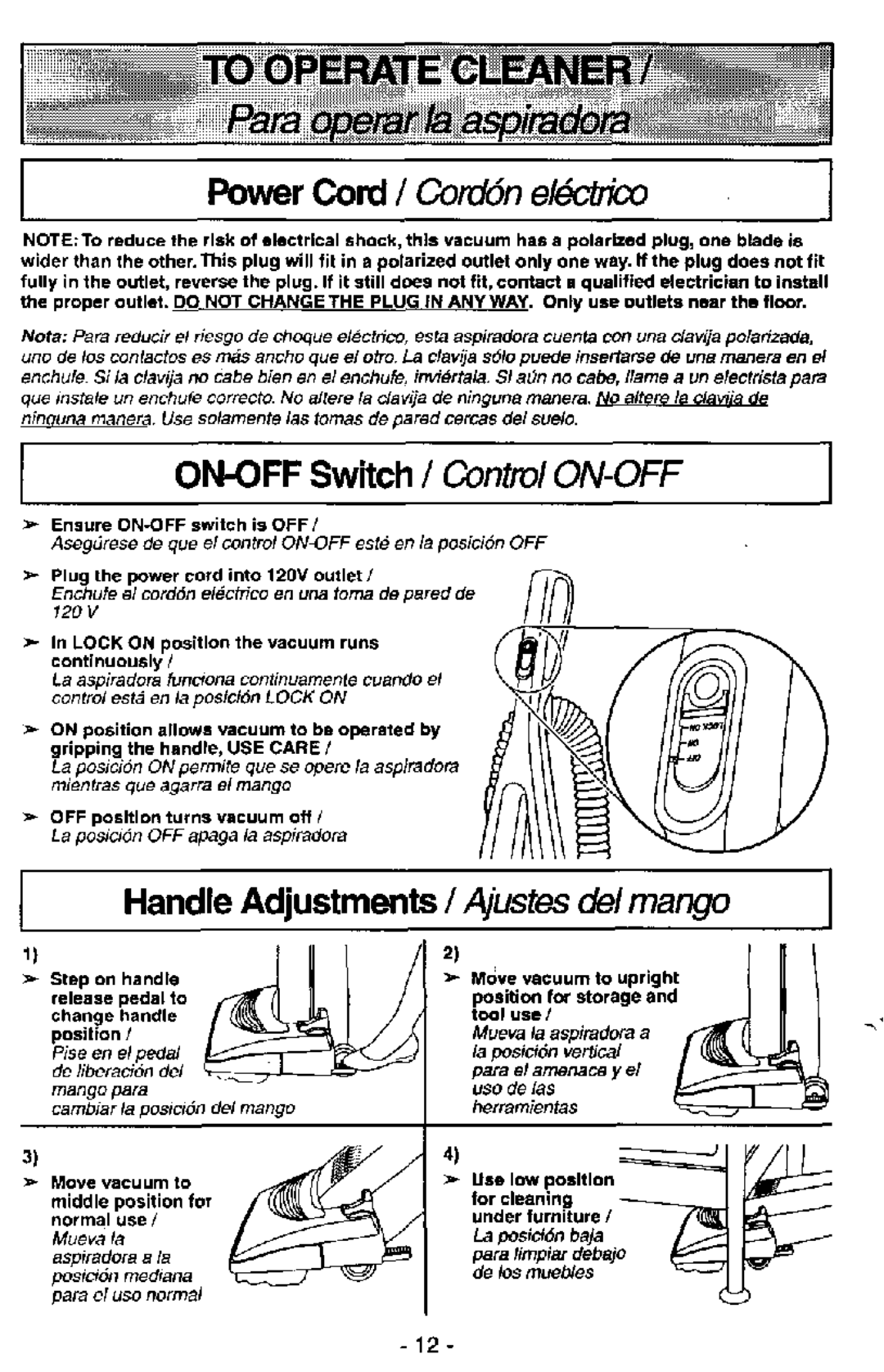 Panasonic MC-V7389 manual 