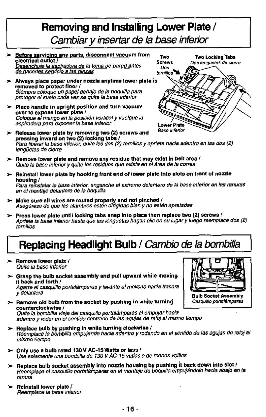 Panasonic MC-V7389 manual 